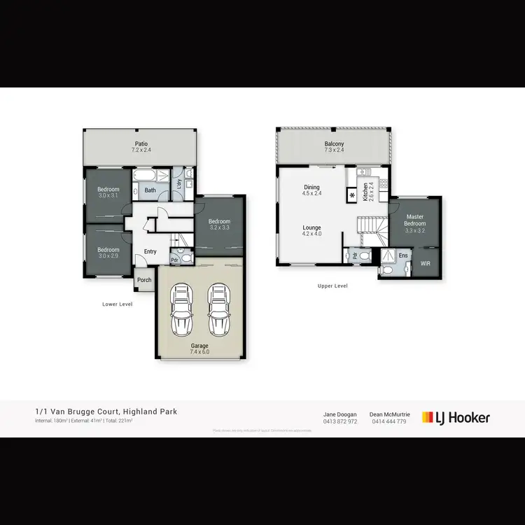 Floorplan of Homely semi-detached listing, 1/1 Van Brugge Court, Highland Park QLD 4211