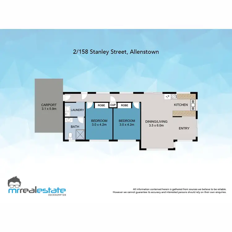 Floorplan of Homely unit listing, 2/158 Stanley Street, Allenstown QLD 4700