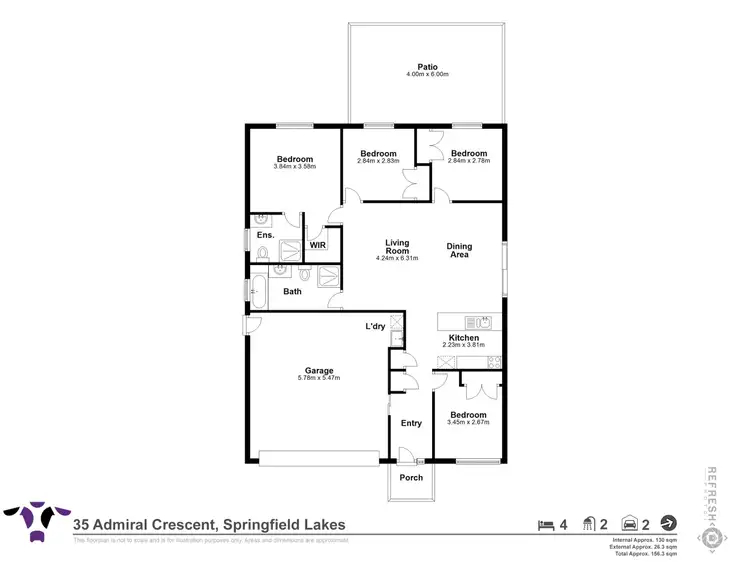 Floorplan of Homely house listing, 35 Admiral Crescent, Springfield Lakes QLD 4300