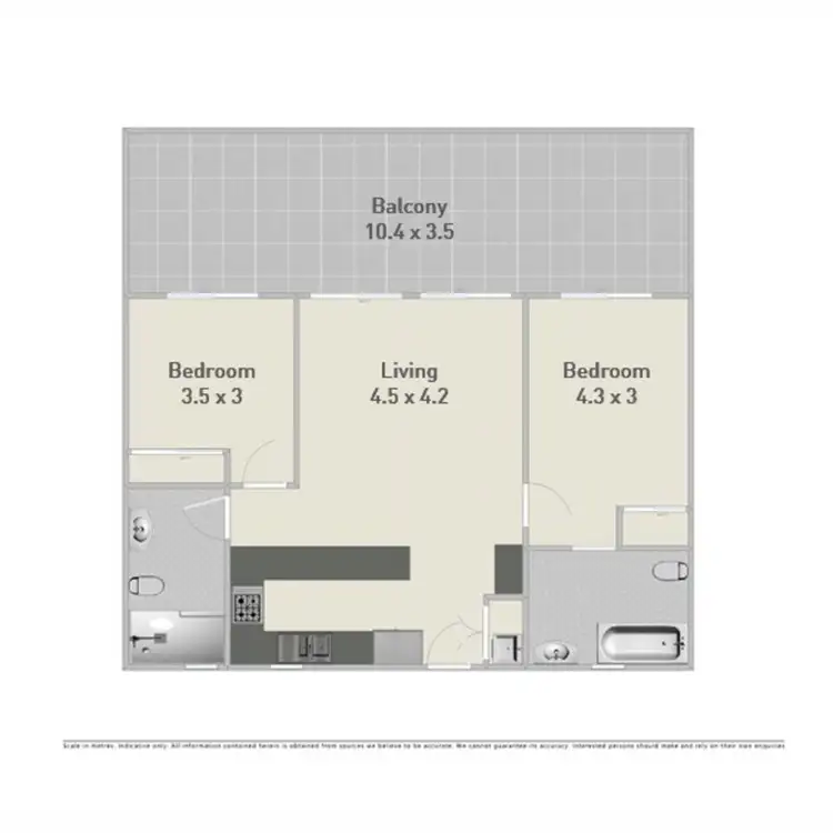 Floorplan of Homely apartment listing, 34/41 Fortescue Street, Spring Hill QLD 4000