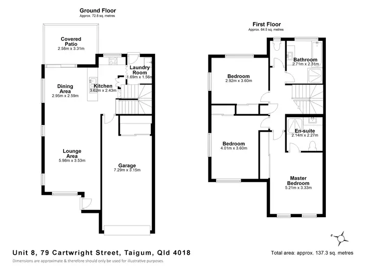 Floorplan of Homely townhouse listing, 8/79 Cartwright Street, Taigum QLD 4018