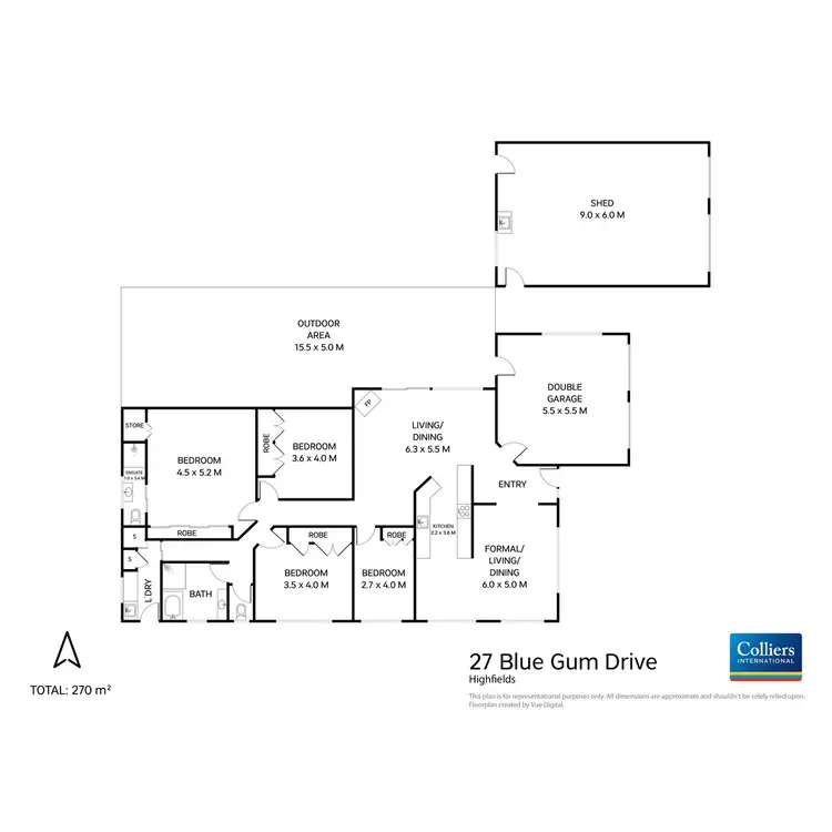 Floorplan of Homely house listing, 27 Blue Gum Drive, Highfields QLD 4352
