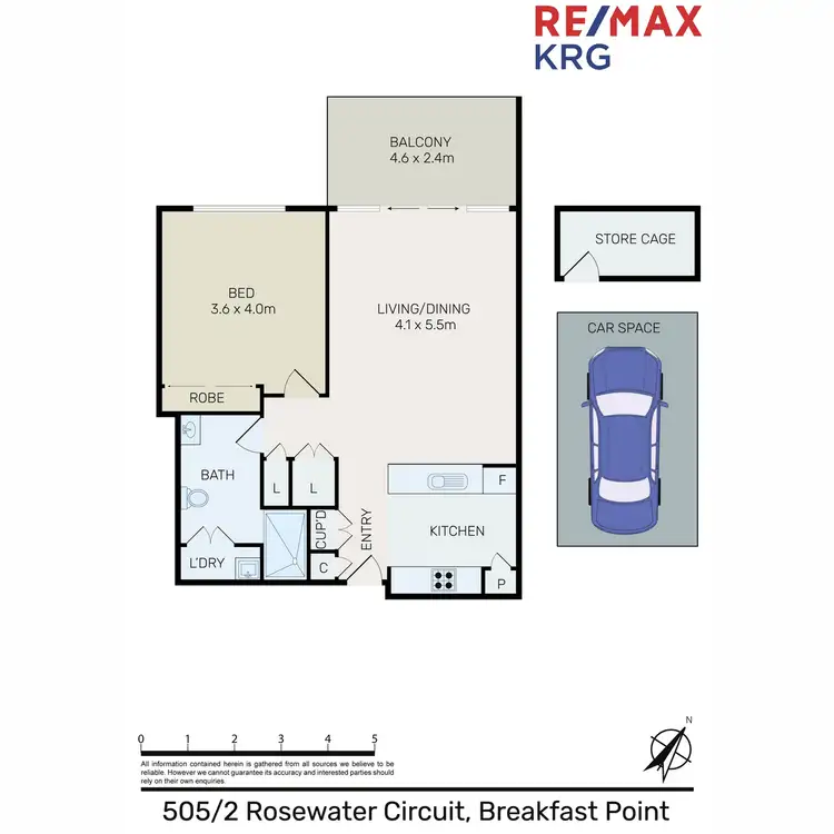 Floorplan of Homely unit listing, 505/2 Rosewater Circuit, Breakfast Point NSW 2137