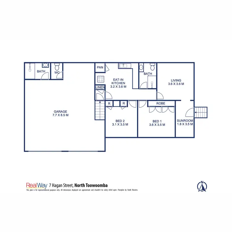 Floorplan of Homely house listing, 7 Hagan Street, North Toowoomba QLD 4350