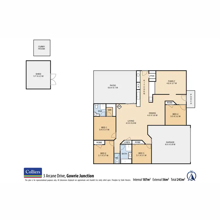 Floorplan of Homely house listing, 3 Arcane Drive, Gowrie Junction QLD 4352