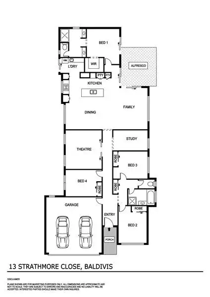 Floorplan of Homely house listing, 13 Strathmore Close, Baldivis WA 6171