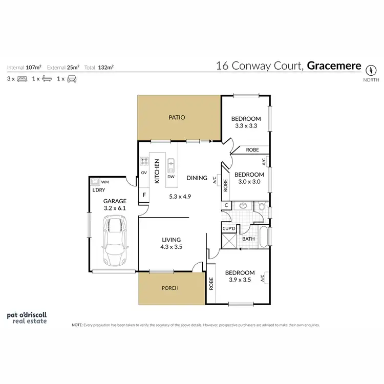 Floorplan of Homely house listing, 16 Conway Court, Gracemere QLD 4702