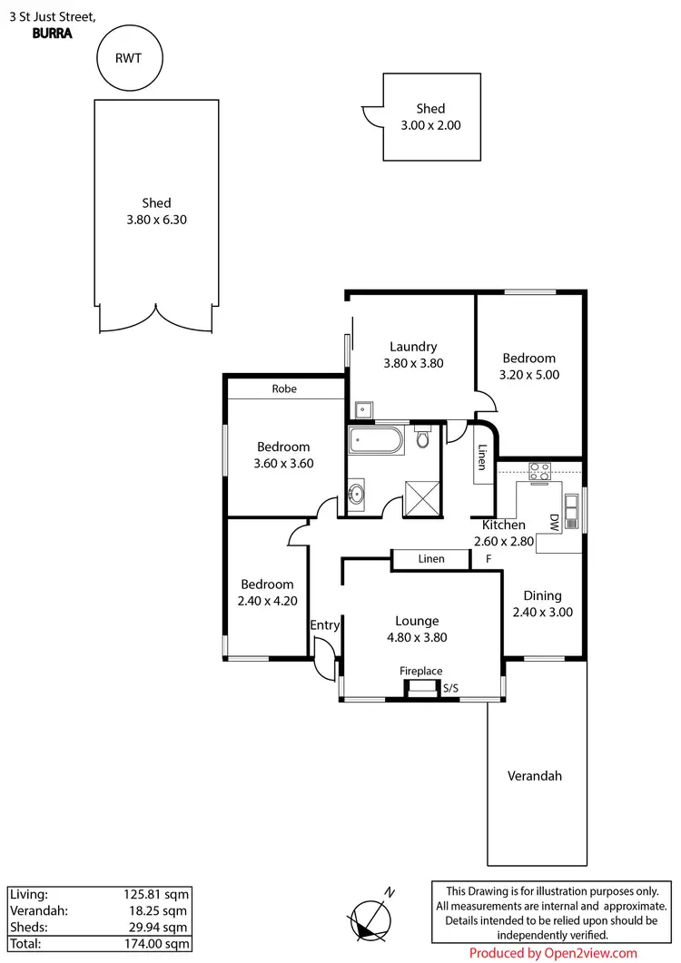 Floorplan of Homely house listing, 3 St Just Street, Burra SA 5417
