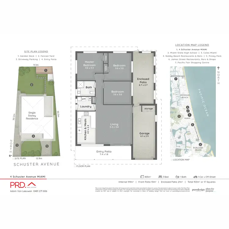 Floorplan of Homely house listing, 4 Schuster Avenue, Miami QLD 4220