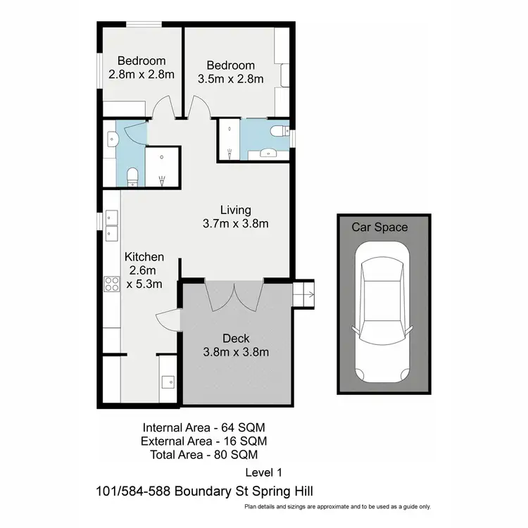 Floorplan of Homely townhouse listing, 101/584-588 Boundary Street, Spring Hill QLD 4000
