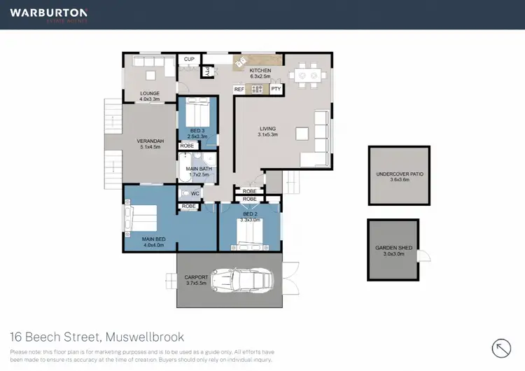 Floorplan of Homely house listing, 16 Beech Street, Muswellbrook NSW 2333