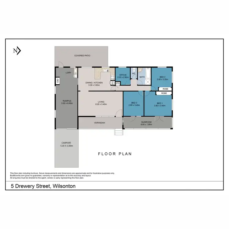 Floorplan of Homely house listing, 5 Drewery Street, Wilsonton QLD 4350
