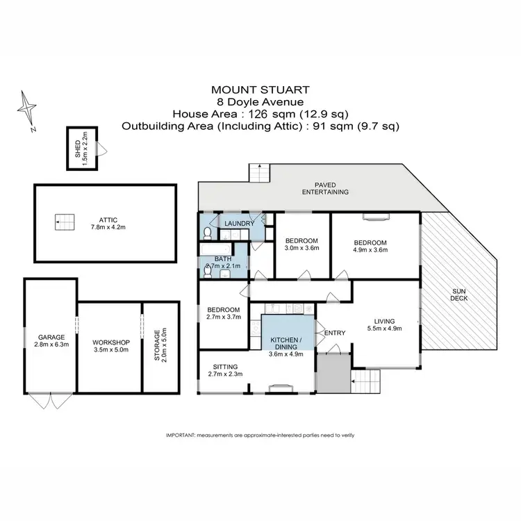 Floorplan of Homely house listing, 8 Doyle Avenue, Mount Stuart TAS 7000