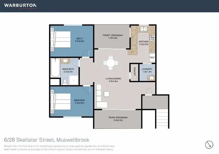 Floorplan of Homely apartment listing, 6/28 Skellatar Street, Muswellbrook NSW 2333