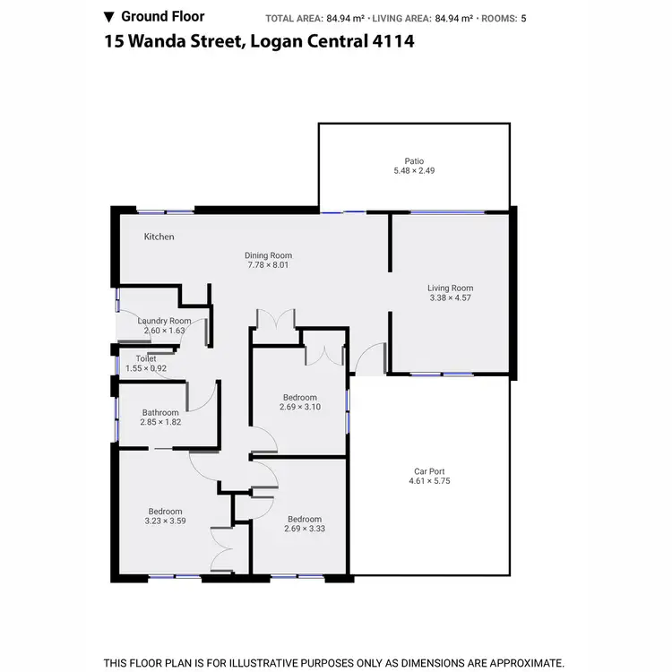 Floorplan of Homely house listing, 15 Wanda Street, Logan Central QLD 4114