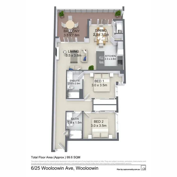 Floorplan of Homely apartment listing, 6/25 Wooloowin Avenue, Wooloowin QLD 4030