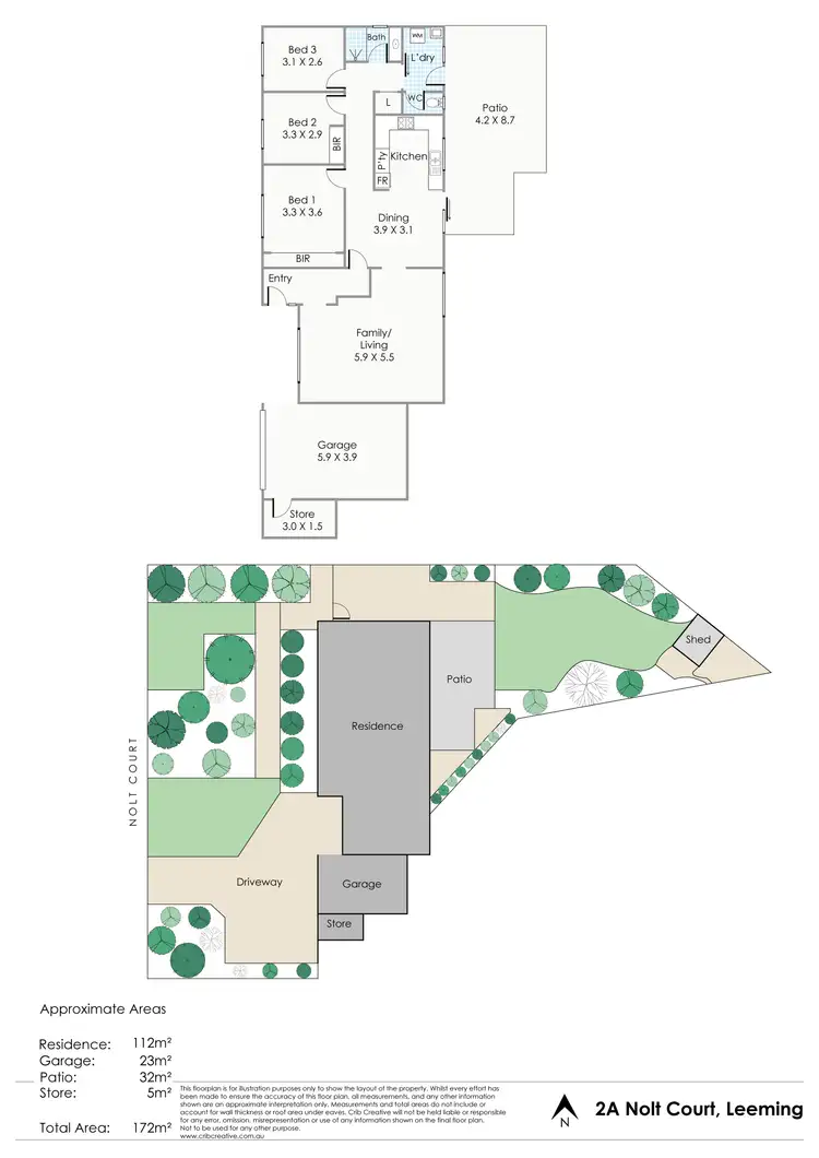 Floorplan of Homely house listing, 2 Nolt Court, Leeming WA 6149