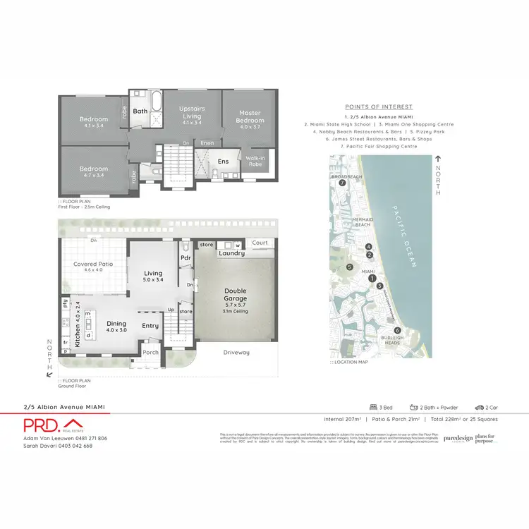 Floorplan of Homely unit listing, 2/5 Albion Avenue, Miami QLD 4220