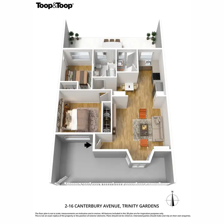 Floorplan of Homely unit listing, 2/16 Canterbury Avenue, Trinity Gardens SA 5068