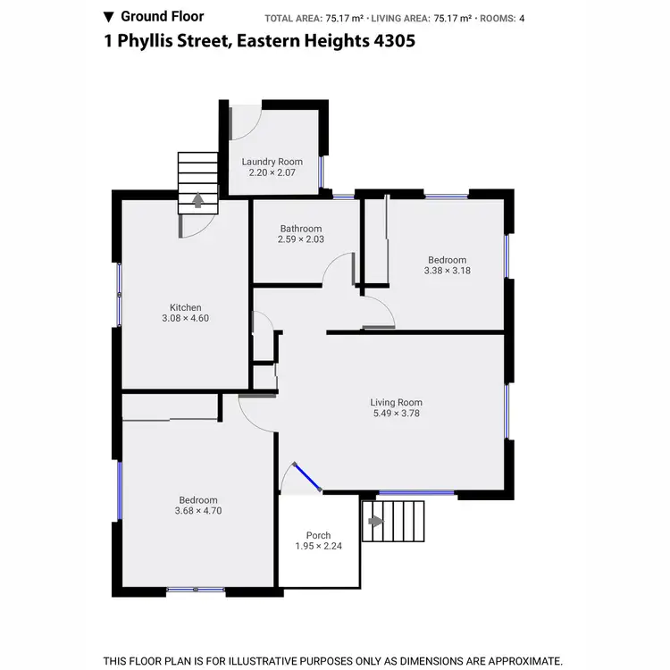 Floorplan of Homely house listing, 1 Phyllis Street, Eastern Heights QLD 4305