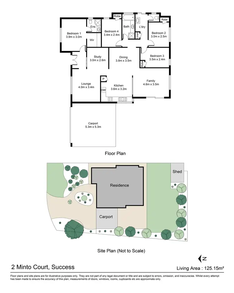 Floorplan of Homely house listing, 2 Minto Court, Success WA 6164