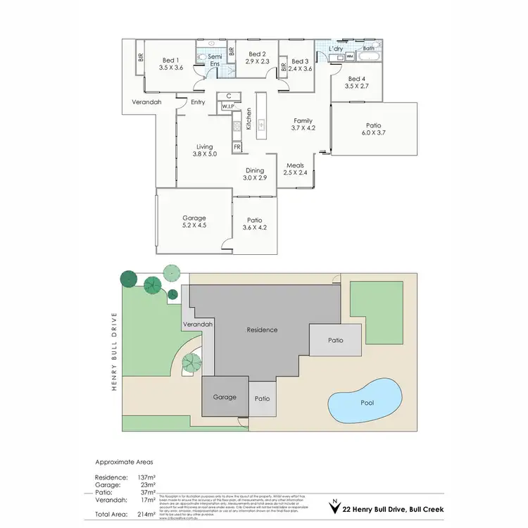 Floorplan of Homely house listing, 22 Henry Bull Drive, Bull Creek WA 6149