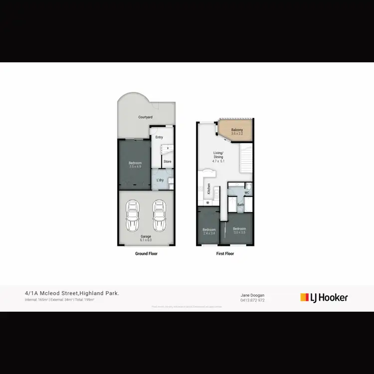 Floorplan of Homely townhouse listing, 4/1a McLeod Street, Highland Park QLD 4211