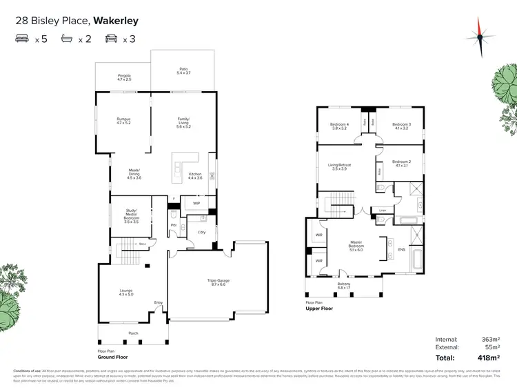 Floorplan of Homely house listing, 28 Bisley Place, Wakerley QLD 4154