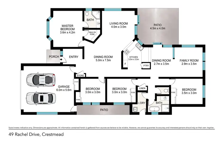 Floorplan of Homely house listing, 49 Rachel Drive, Crestmead QLD 4132