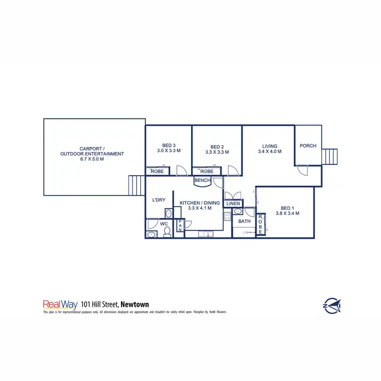 Floorplan of Homely house listing, 101 Hill Street, Newtown QLD 4350