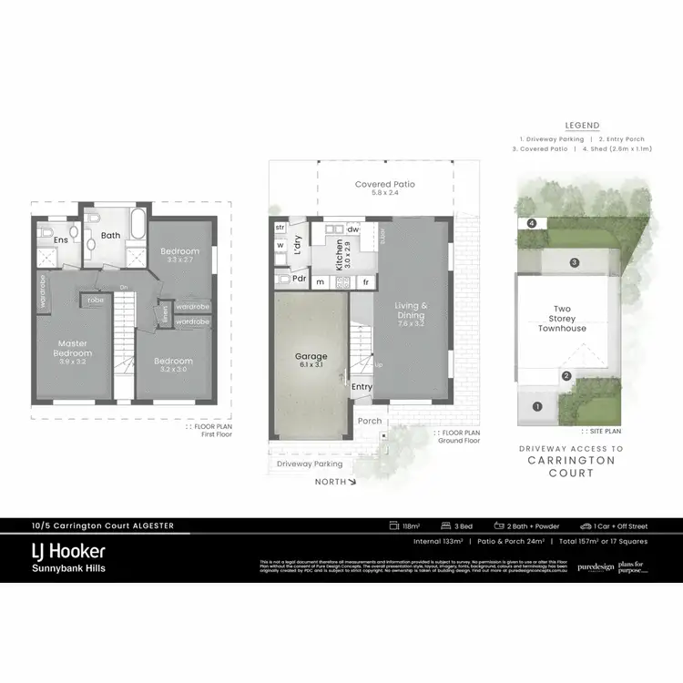 Floorplan of Homely townhouse listing, 10/5 Carrington Court, Algester QLD 4115