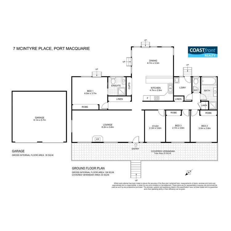 Floorplan of Homely house listing, 7 McIntyre Close, Port Macquarie NSW 2444