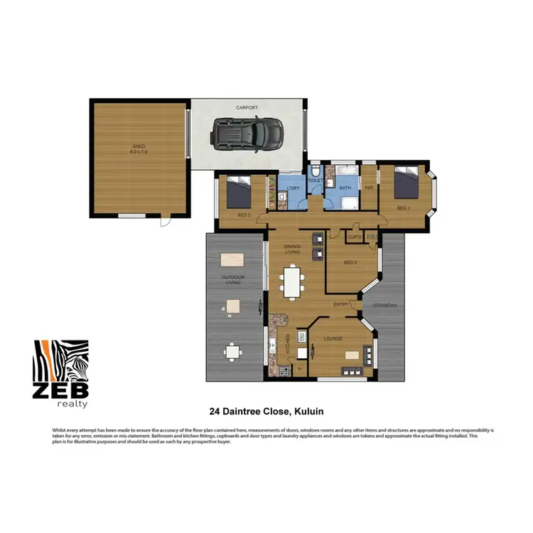 Floorplan of Homely house listing, 24 Daintree Close, Kuluin QLD 4558