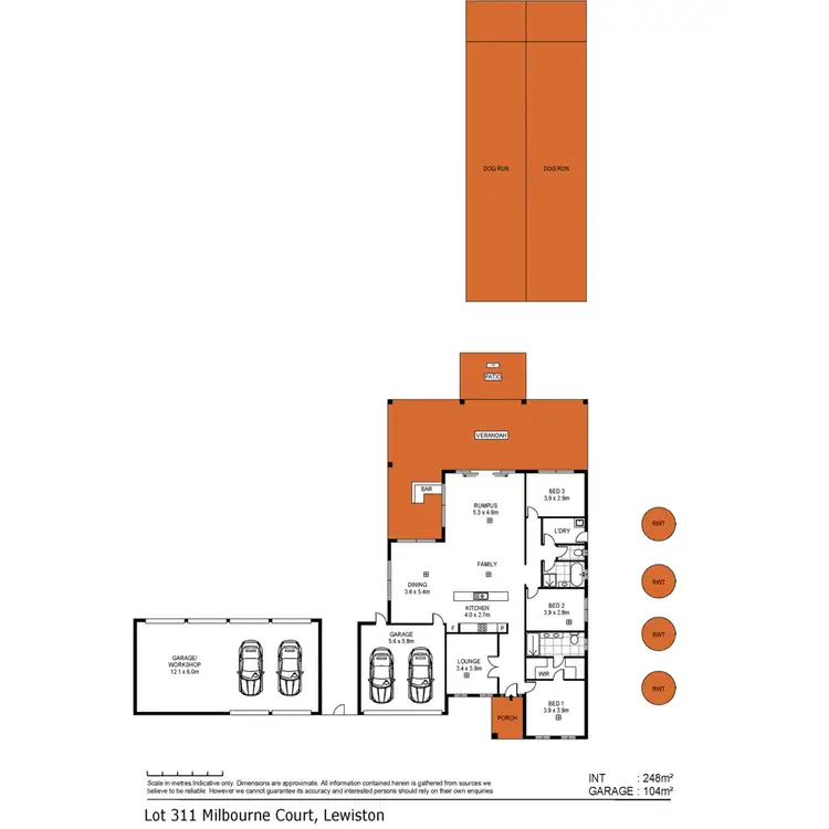 Floorplan of Homely house listing, Lot 311 Milbourne Court, Lewiston SA 5501