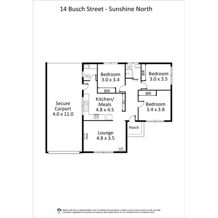 Floorplan of Homely house listing, 14 Busch Street, Sunshine North VIC 3020