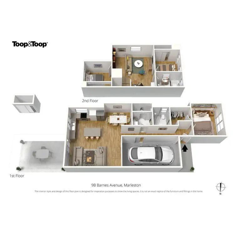 Floorplan of Homely townhouse listing, 9B Barnes Avenue, Marleston SA 5033