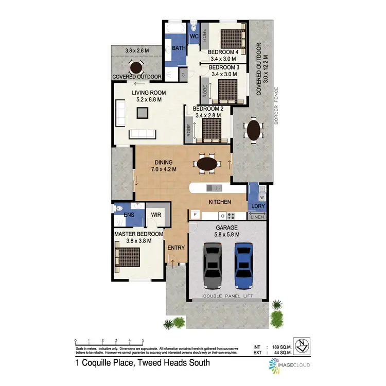Floorplan of Homely house listing, 1 Coquille Place, Tweed Heads South NSW 2486