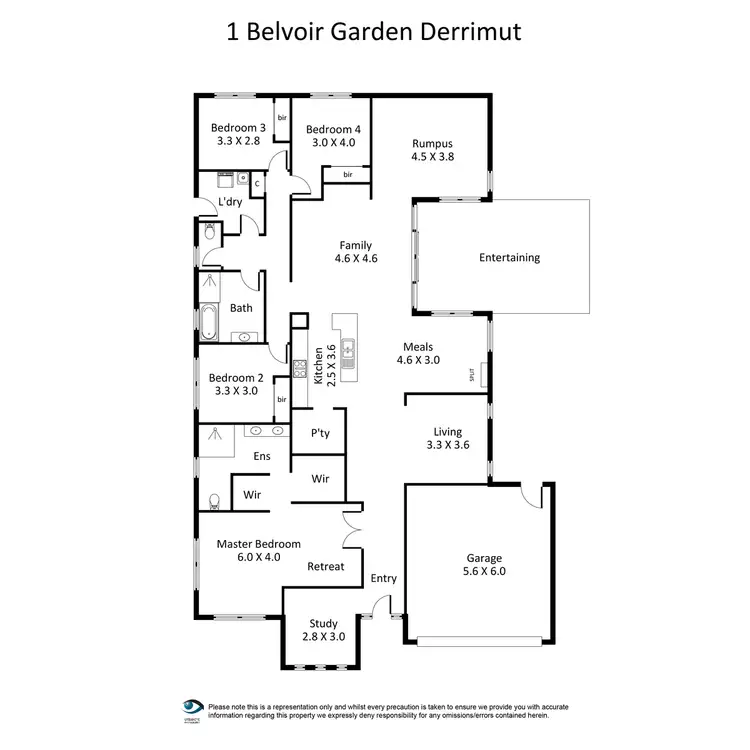 Floorplan of Homely house listing, 1 Belvoir Gardens, Derrimut VIC 3030