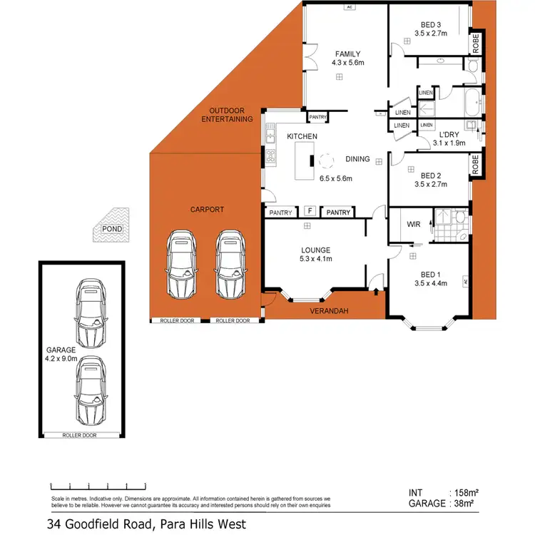 Floorplan of Homely house listing, 34 Goodfield Road, Para Hills West SA 5096