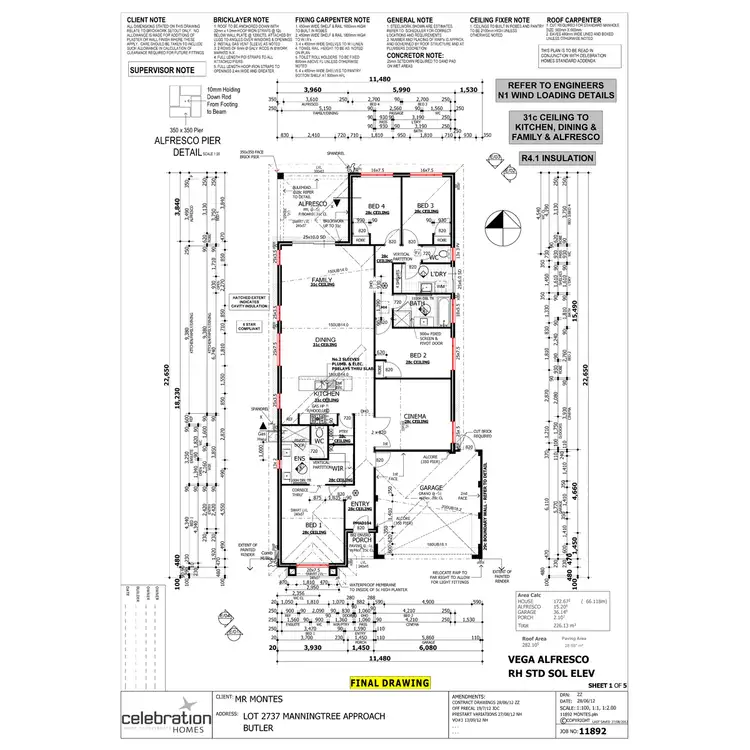 Floorplan of Homely house listing, 32 Manningtree Approach, Butler WA 6036