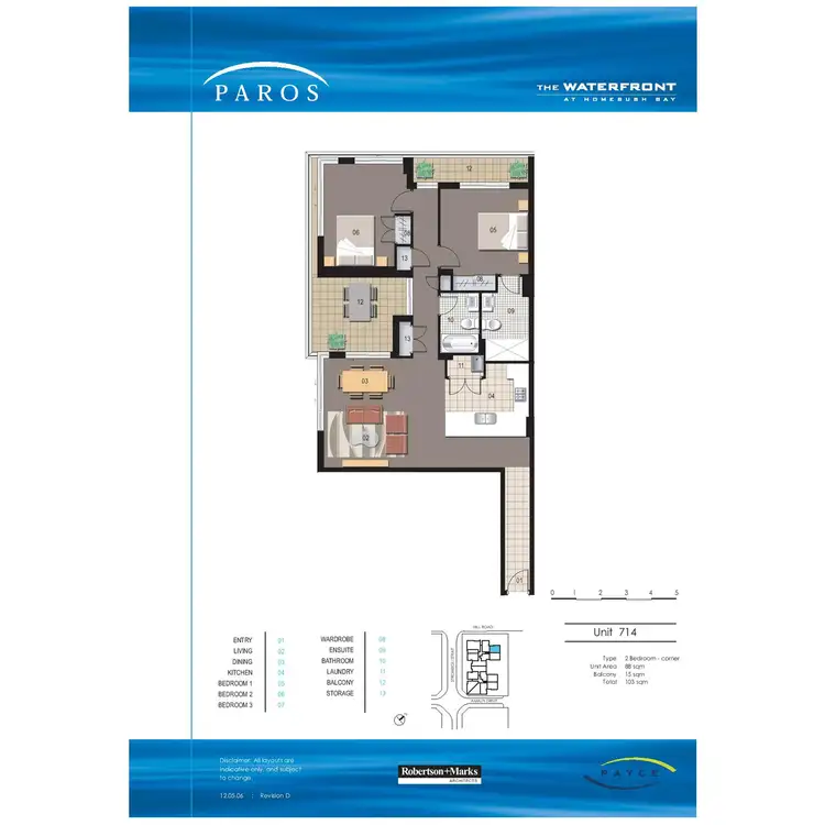 Floorplan of Homely apartment listing, 714/21 Hill Road, Wentworth Point NSW 2127