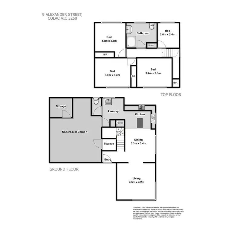 Floorplan of Homely house listing, 9 Alexander Street, Colac VIC 3250