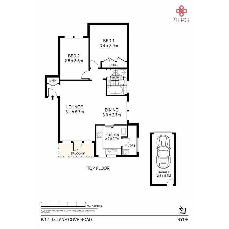 Floorplan of Homely apartment listing, 6/12-18 Lane Cove Road, Ryde NSW 2112