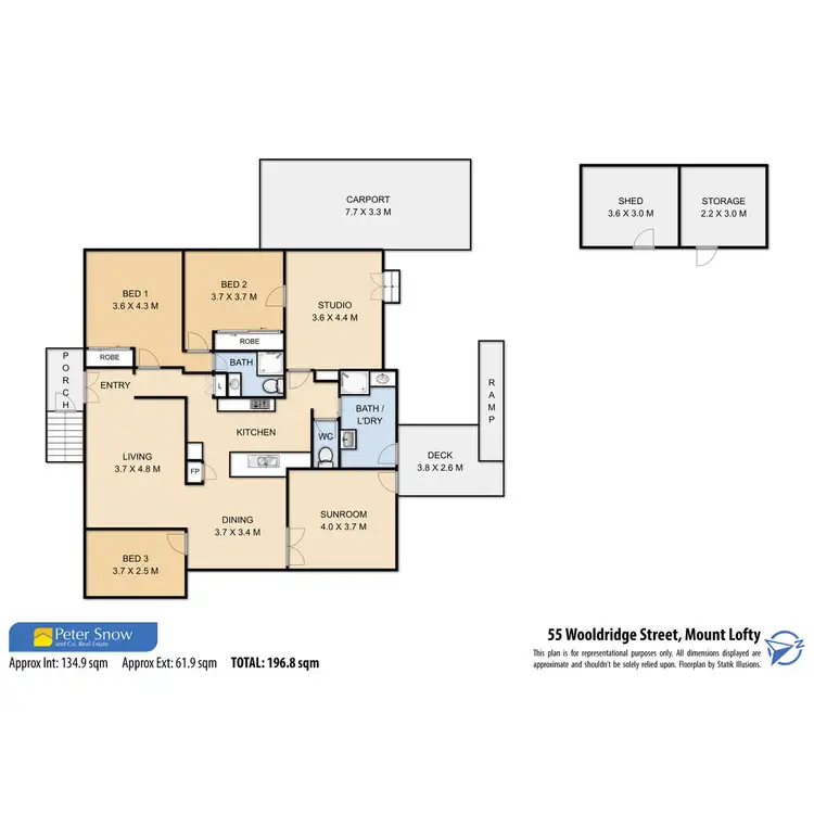 Floorplan of Homely house listing, 55 Wooldridge Street, Mount Lofty QLD 4350