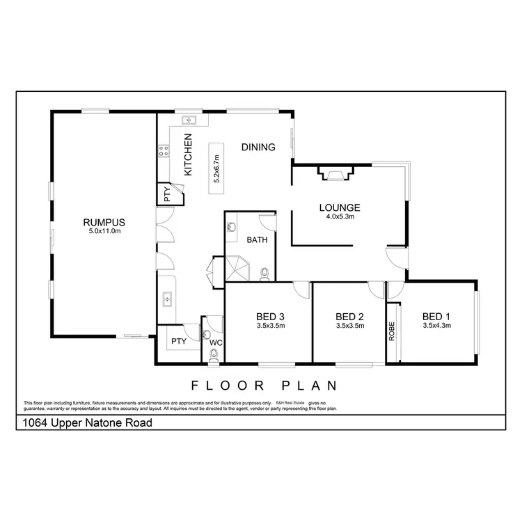 Floorplan of Homely rural property listing, 1064 Upper Natone Road, Upper Natone TAS 7321