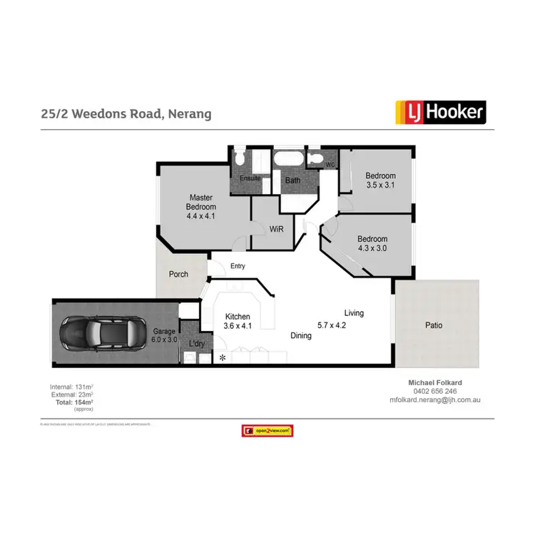 Floorplan of Homely villa listing, 25/2 Weedons Road, Nerang QLD 4211