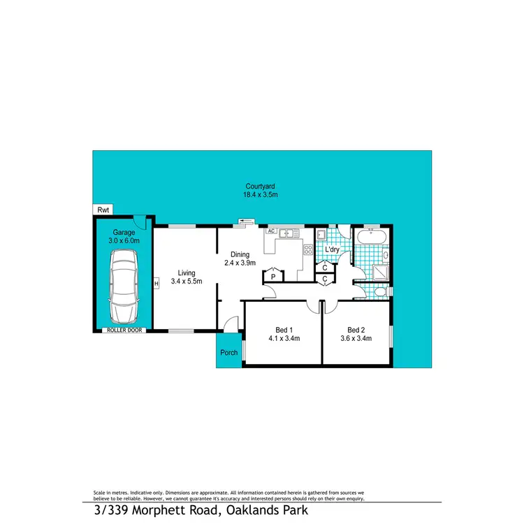 Floorplan of Homely unit listing, 3/339 Morphett Road, Oaklands Park SA 5046