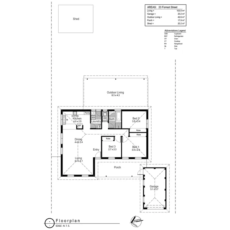 Floorplan of Homely house listing, 23 Forrest Street, Lake Albert NSW 2650