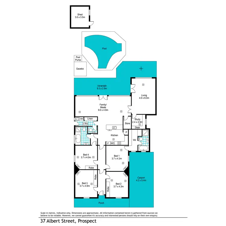 Floorplan of Homely house listing, 37 Albert Street, Prospect SA 5082