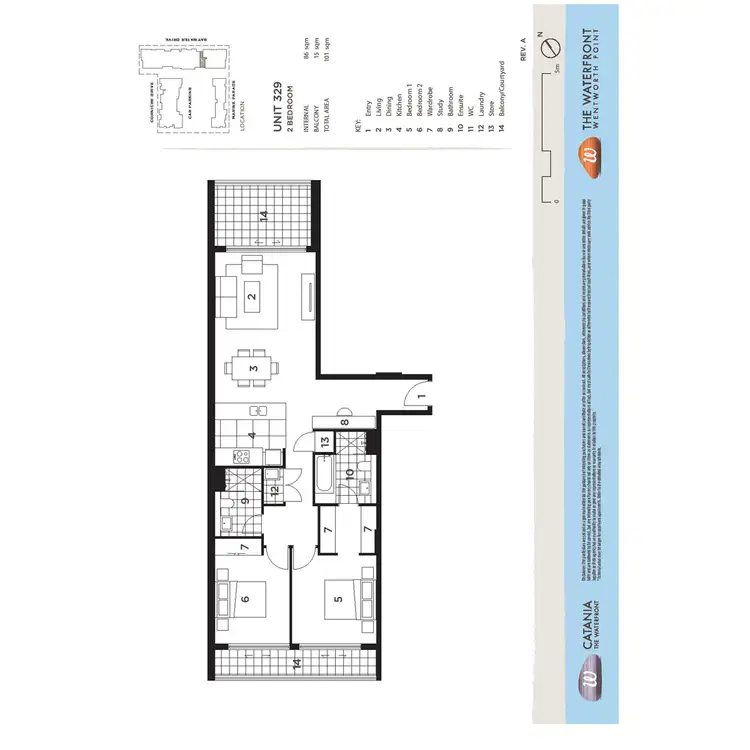 Floorplan of Homely apartment listing, 329/26 Baywater Drive, Wentworth Point NSW 2127